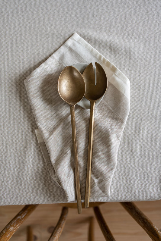 Forged Pair of Salad Servers