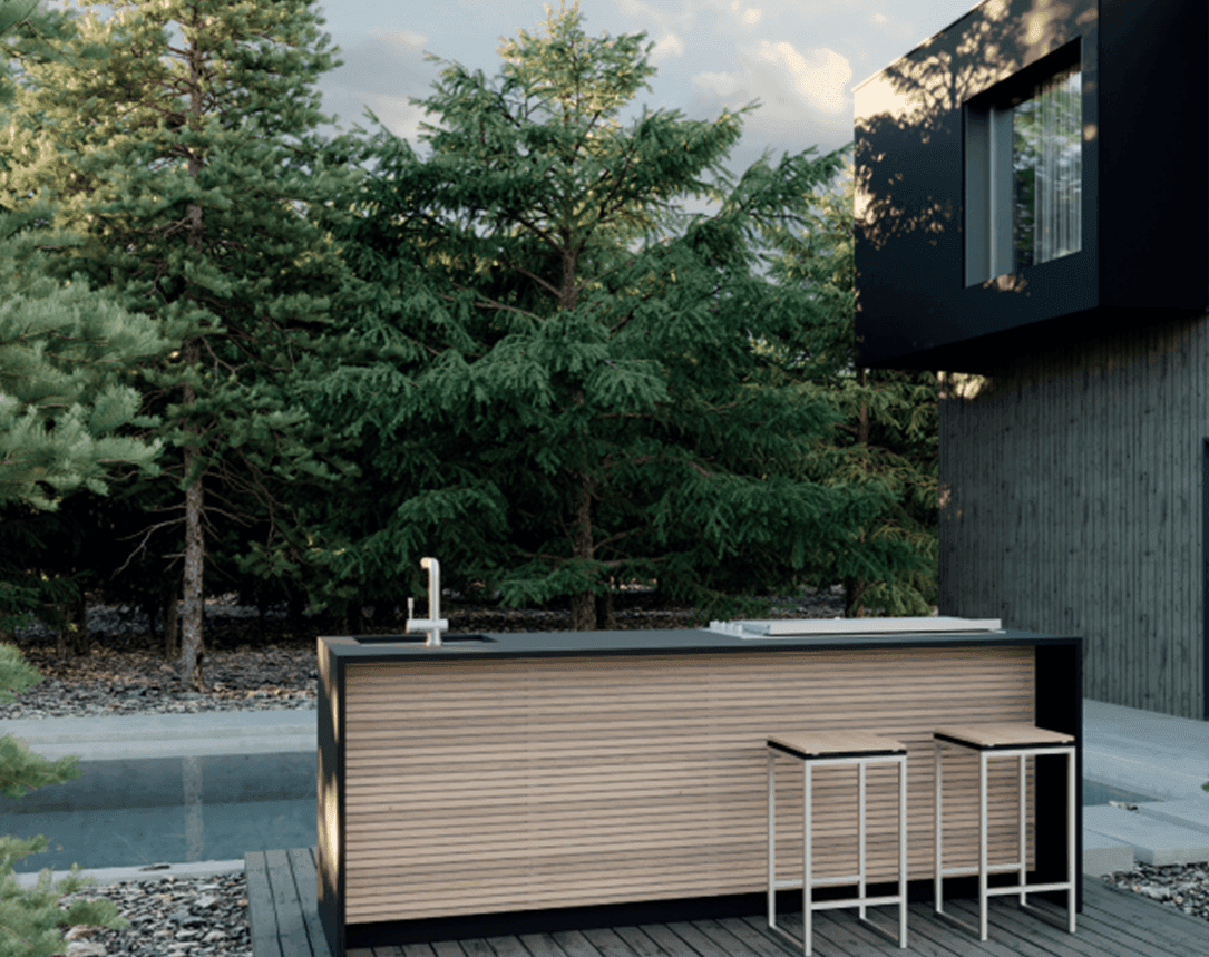 Cubic Outdoor Living Kitchen - C3 Style - Garden House Design