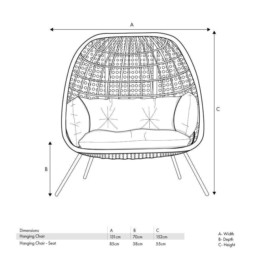 Double St Kitts Outdoor Nest Chair - Pacific Lifestyle by Garden House Design