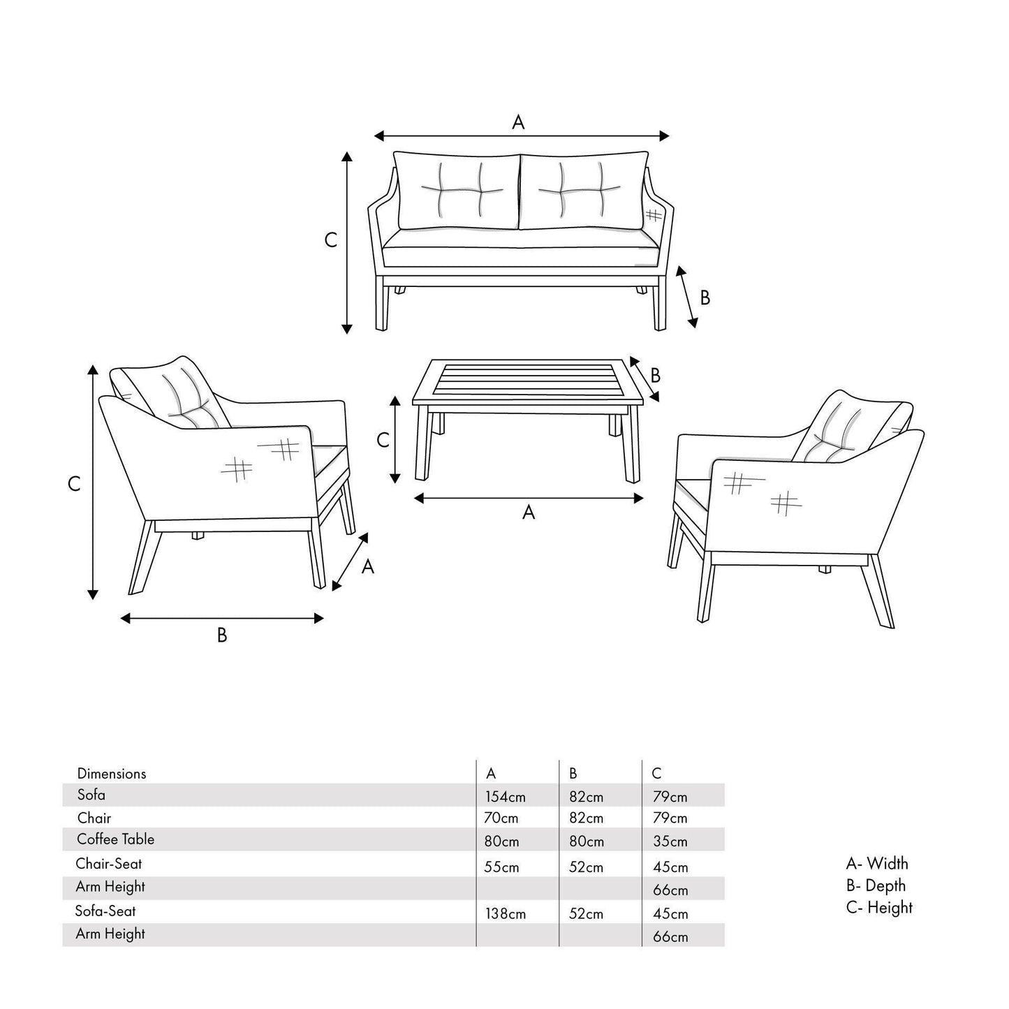 Larissa Outdoor Lounge Set - Garden House Design