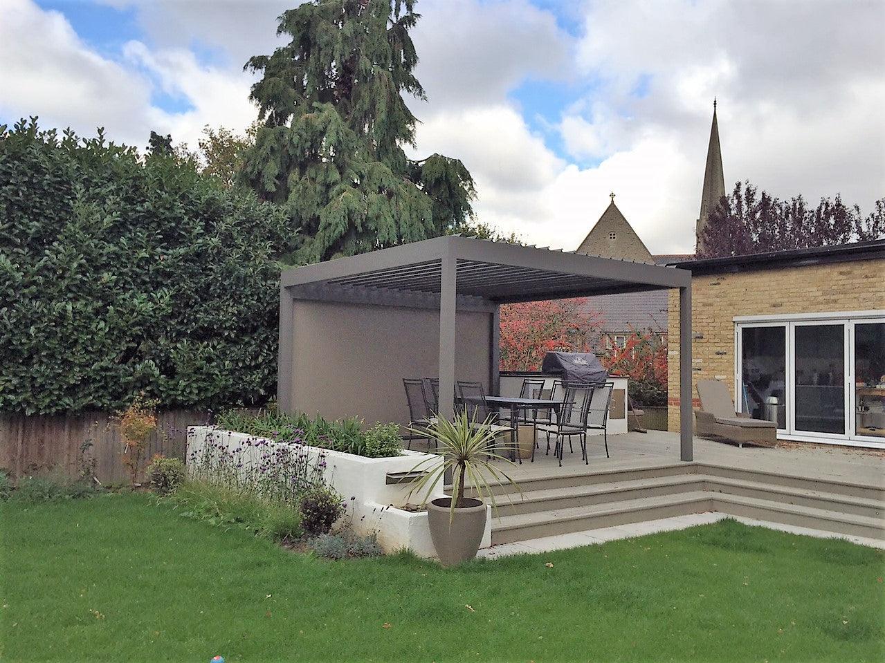 Renson Algarve Standard Size Canopy with 1 Blind & 2 Lights - Garden House Design