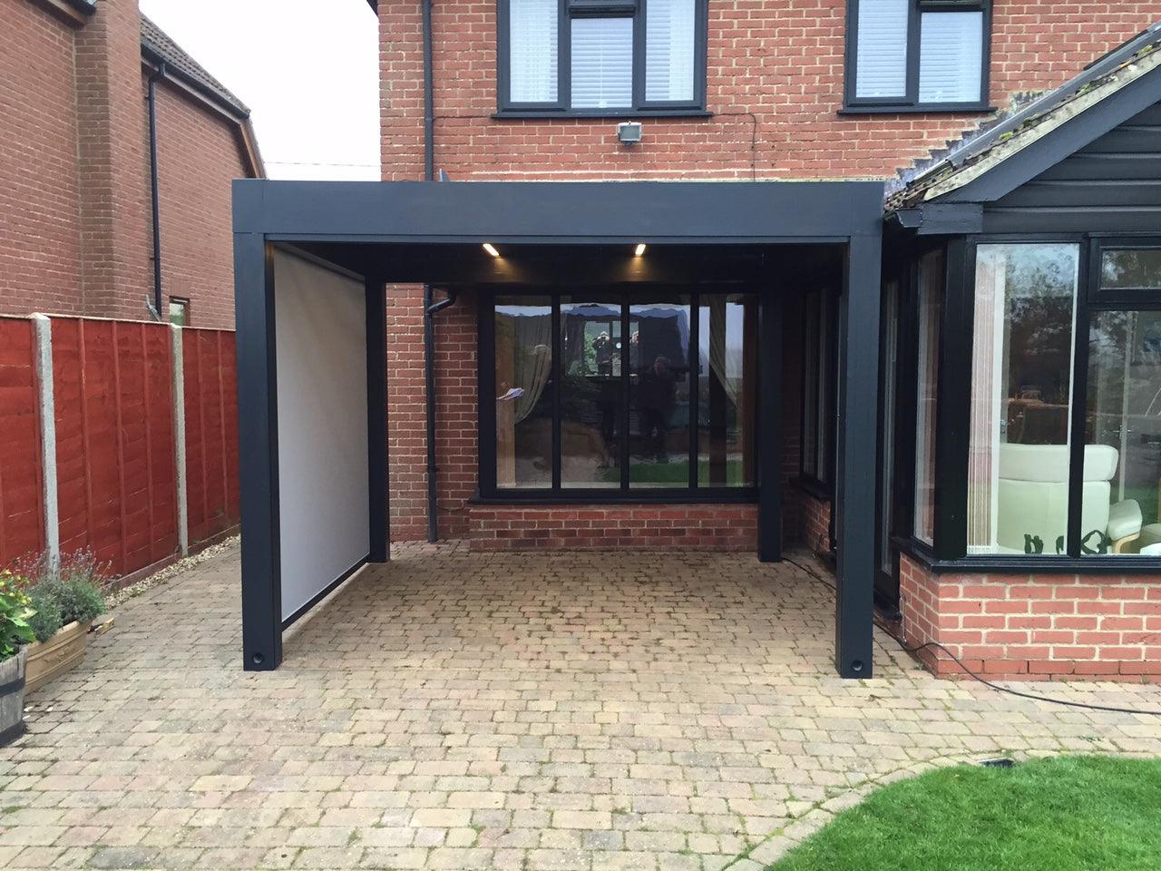 Renson Algarve Standard Size Canopy with 1 Blind & 2 Lights - Garden House Design