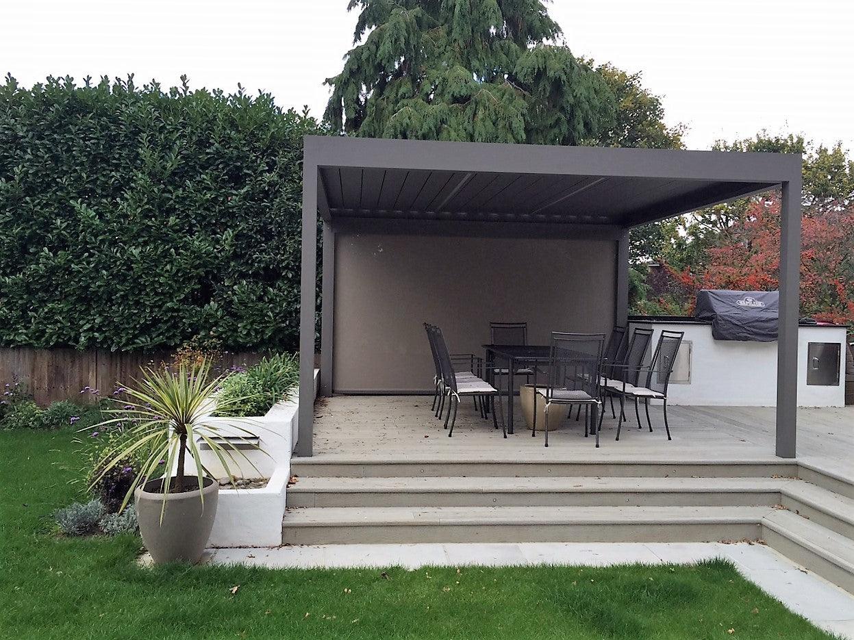 Renson Algarve Standard Size Canopy with 1 Blind & 2 Lights - Garden House Design
