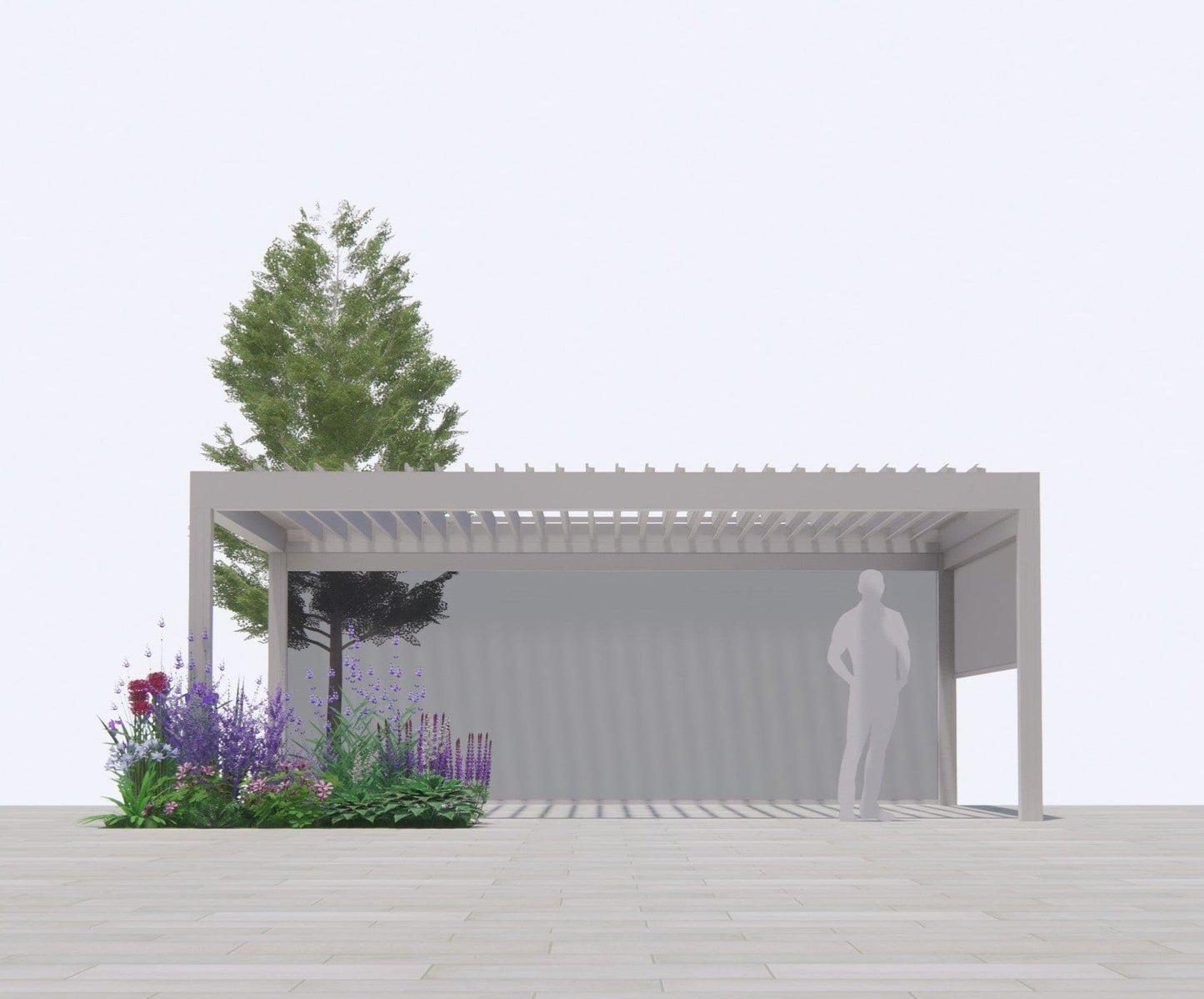 Renson Camargue Standard Size Canopy with 2 Blinds & 2 Lights - Garden House Design