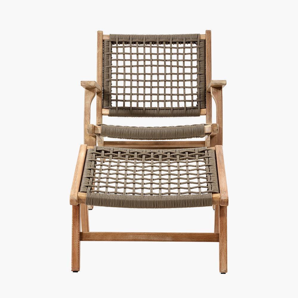 Sesto Outdoor Lounge Chair & Hocker Set - Garden House Design