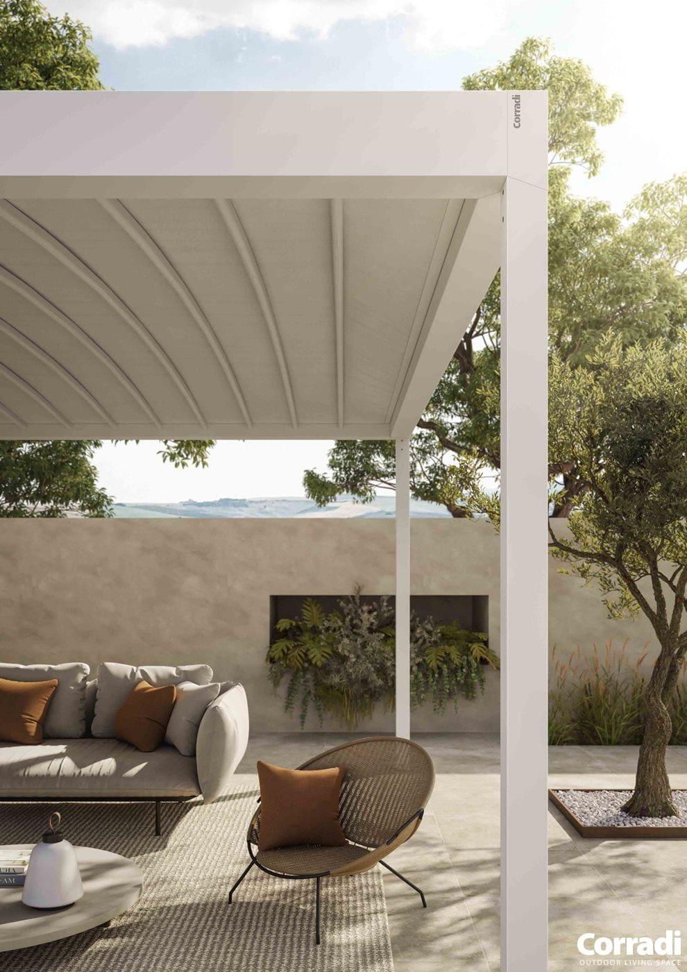 Alba Butterfly Retractable Canopy - Garden House Design