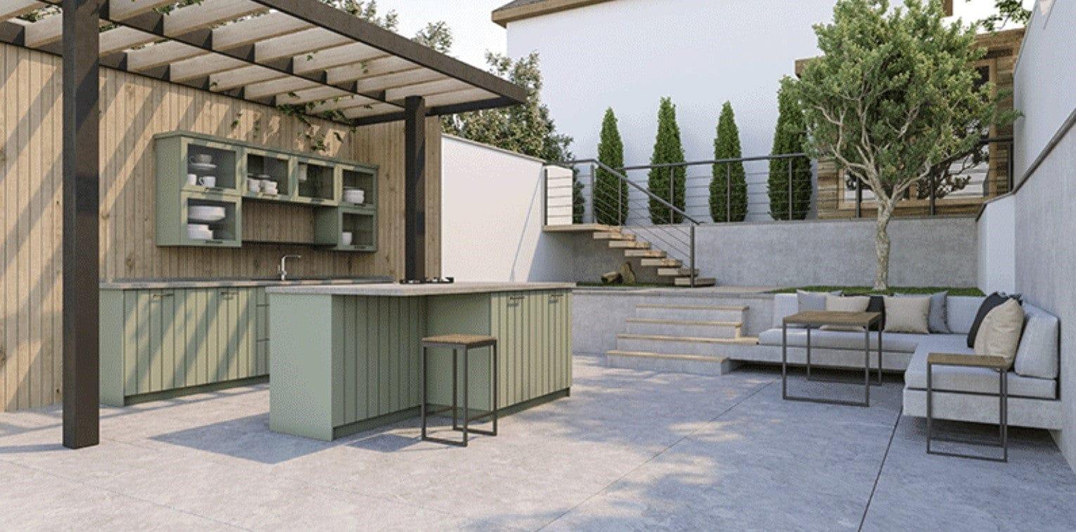 Cubic Outdoor Living Kitchen - C4 Style - Garden House Design