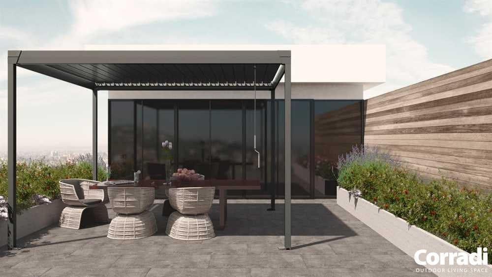 Eteria Bioclimatic Manual Canopy - Garden House Design