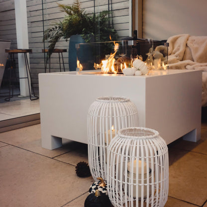 Ex Display White Aluminium Firepit - Garden House Design
