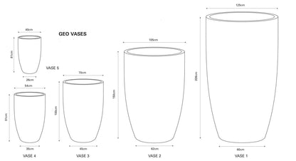 Geo Vase Fibreglass Planter - Garden House Design