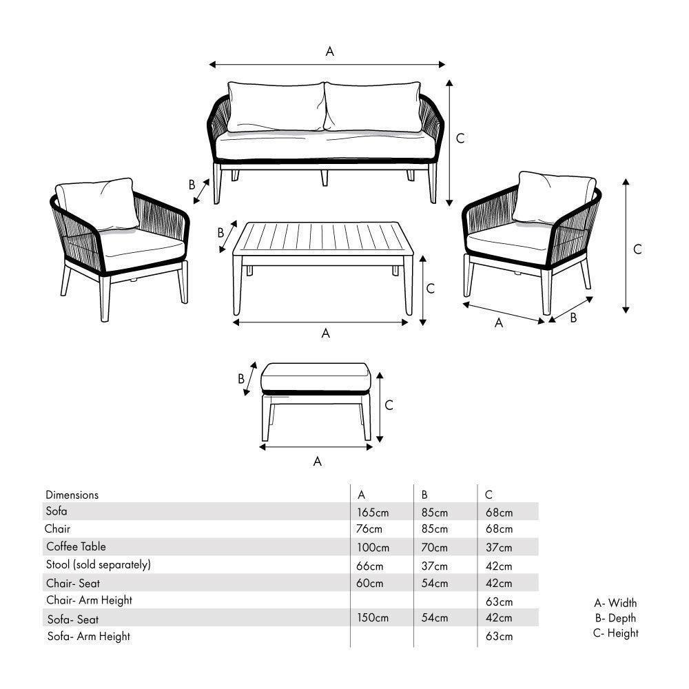 Honolulu Outdoor Lounge Set - Pacific Lifestyle by Garden House Design