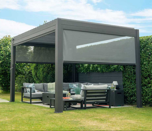 Proteus 3x4 Aluminium Pergola with Optional Sides