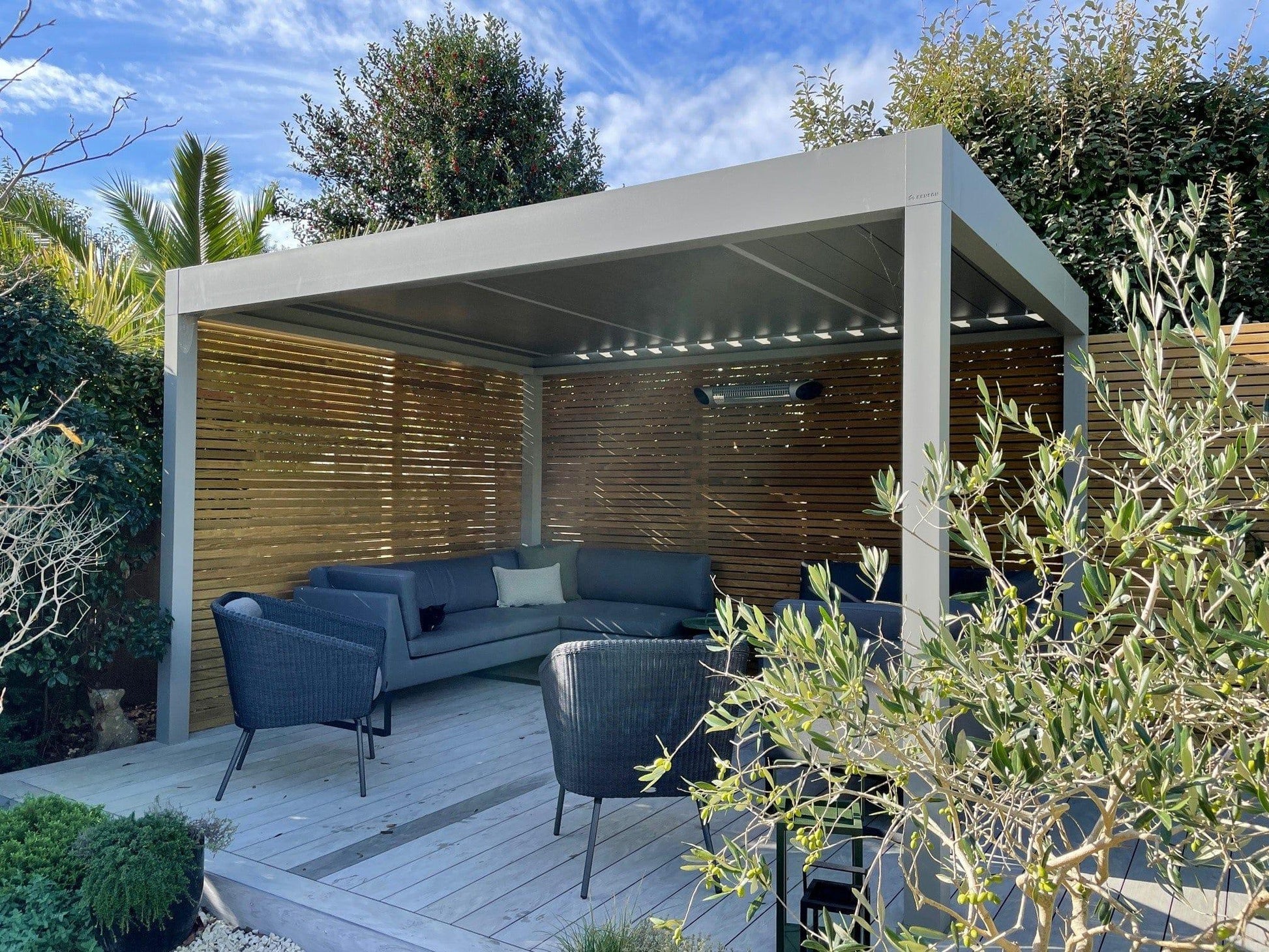 Algarve Louvered Canopy - Garden House Design