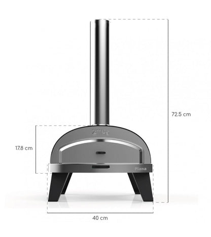 Ziipa Piana Pellet Pizza Oven in Charcoal - Garden House Design